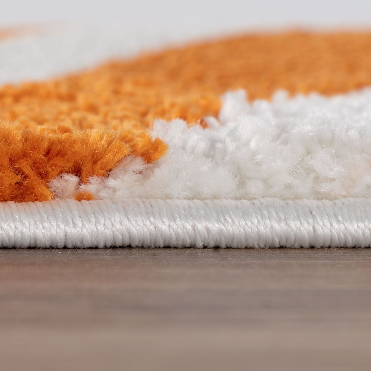 The Rugs Joli Geometric Orange & White Rug