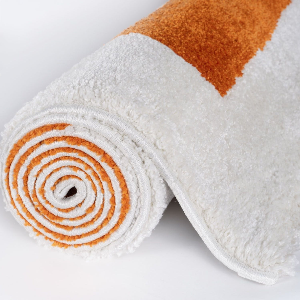 The Rugs Joli Geometric Orange & White Rug
