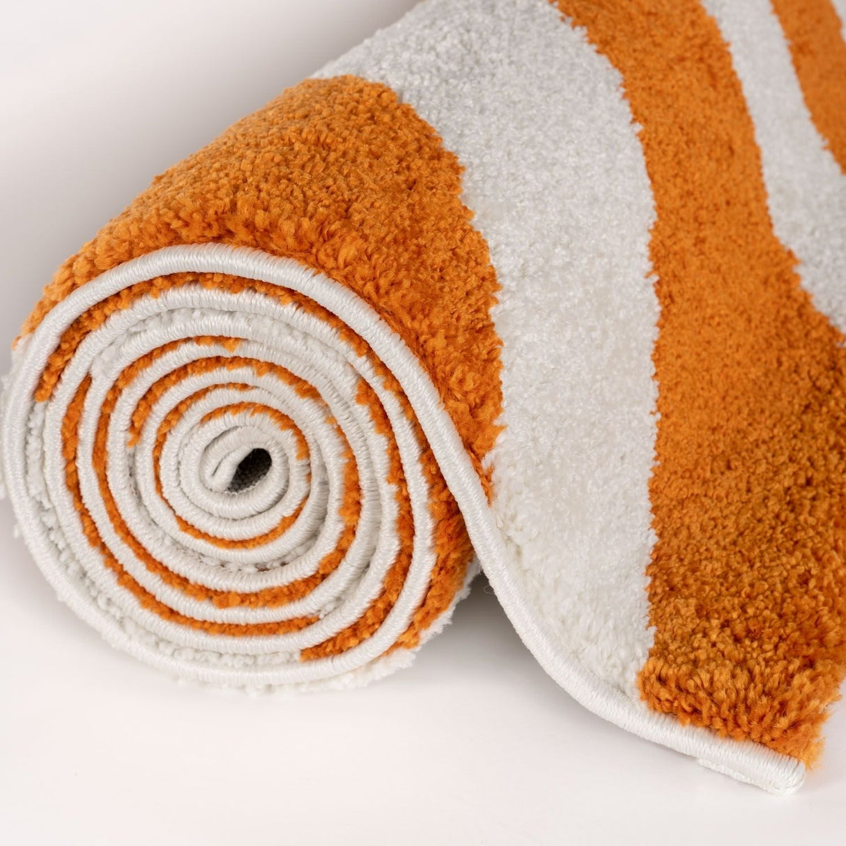 The Rugs Joli Wave Orange White Rug