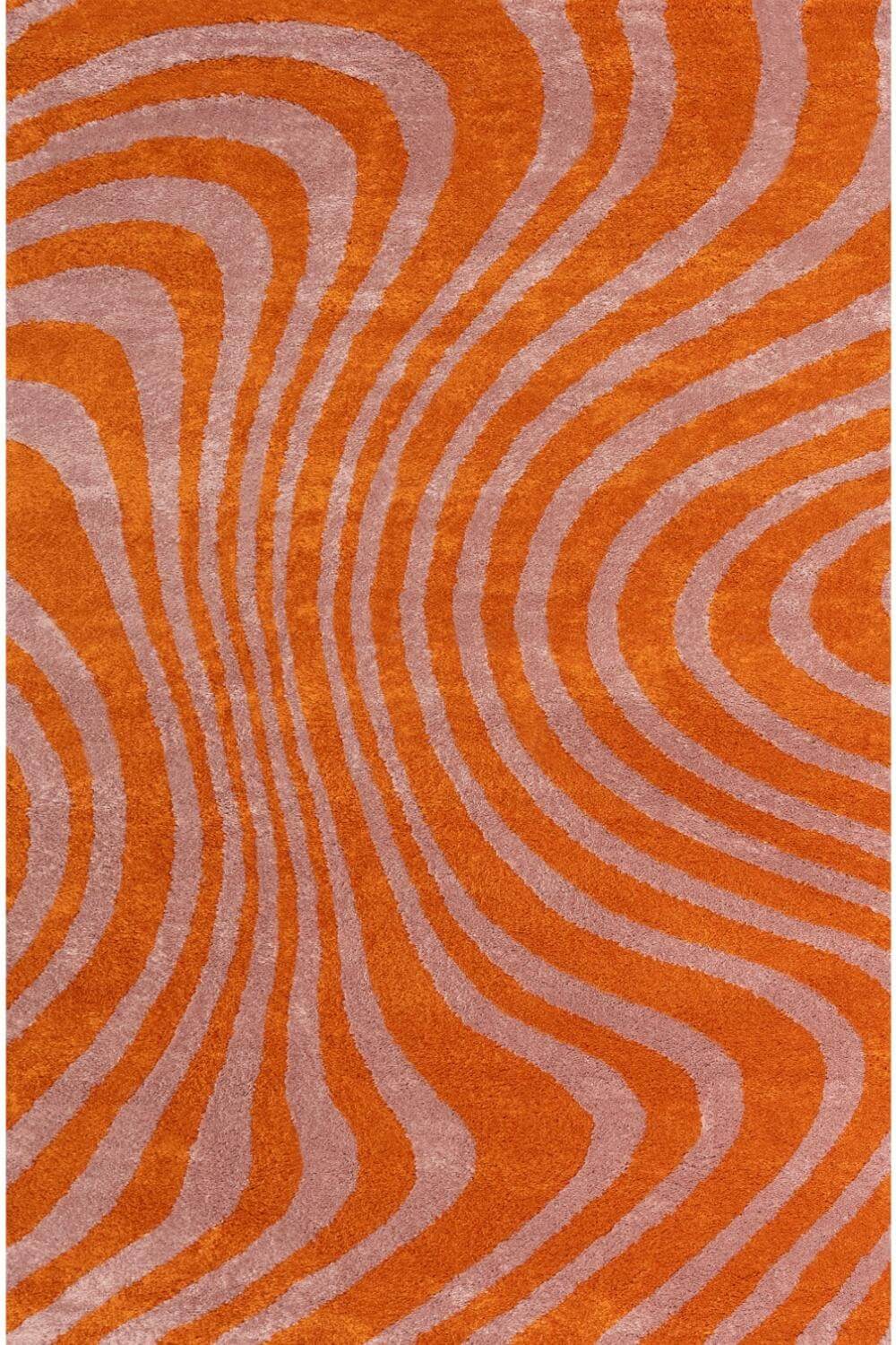 The Rugs Joli Striped Orange Pink Rug
