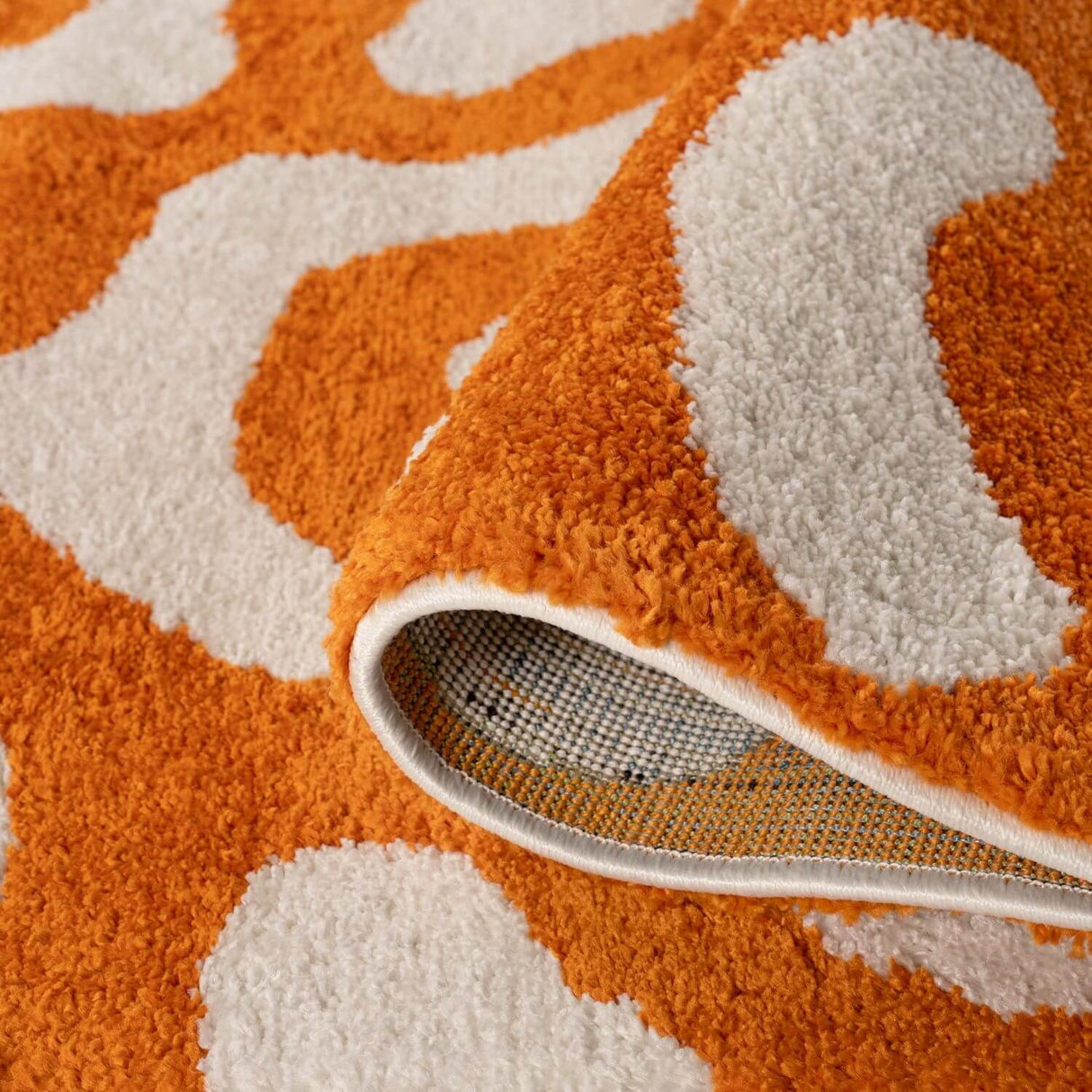 The Rugs Joli Doodle Orange White Rug