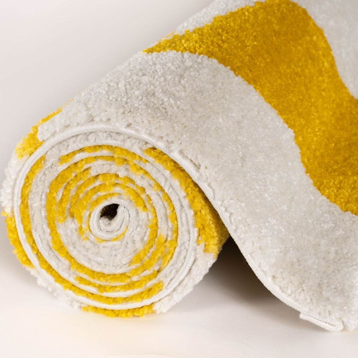 The Rugs Joli Checkered Yellow White Rug