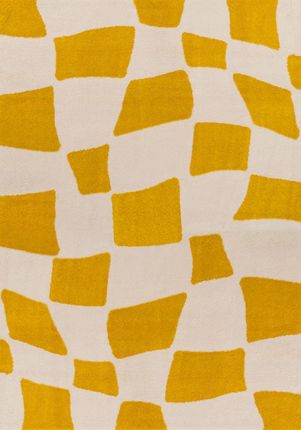 The Rugs Joli Checkered Yellow White Rug