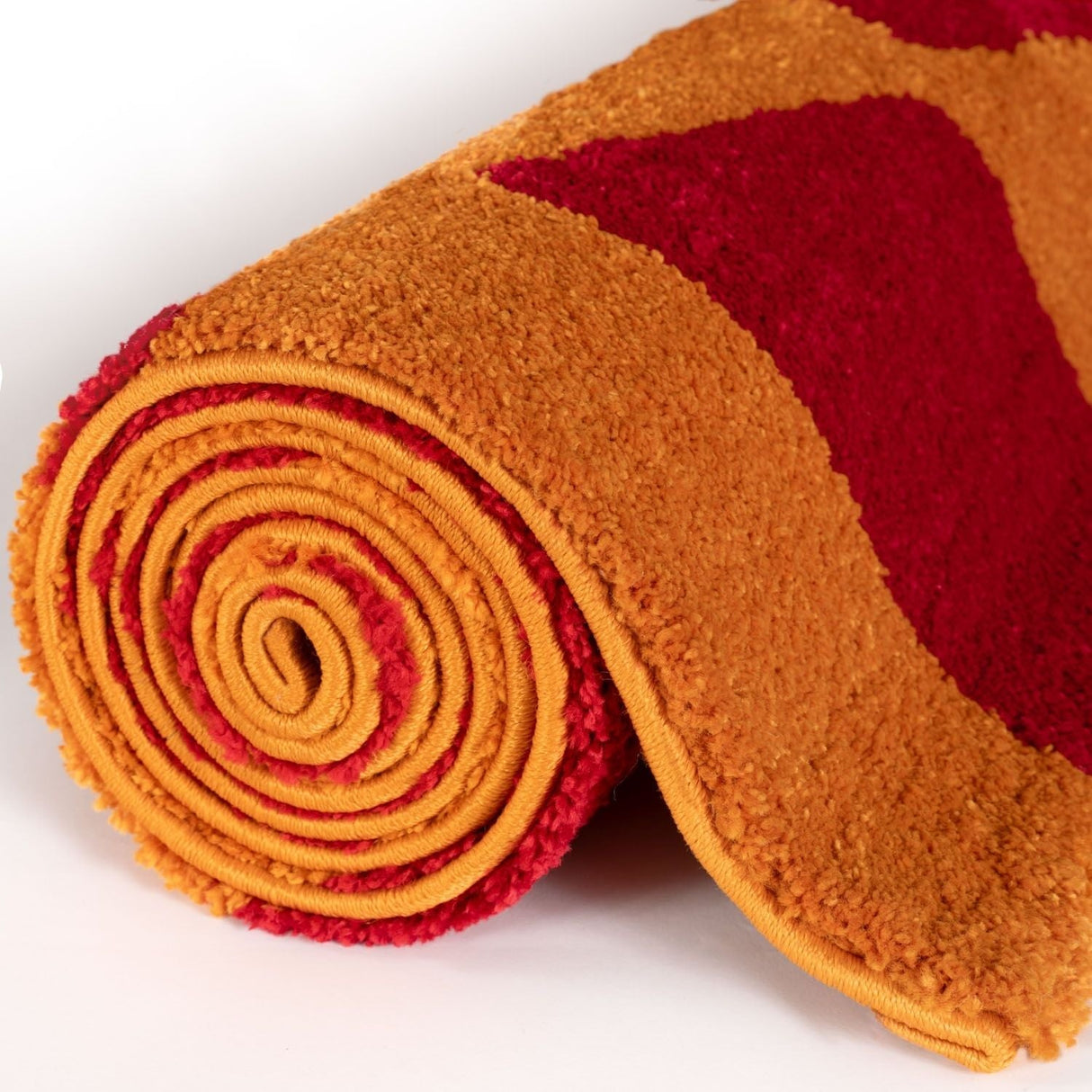 The Rugs Joli Checkered Red Orange Rug