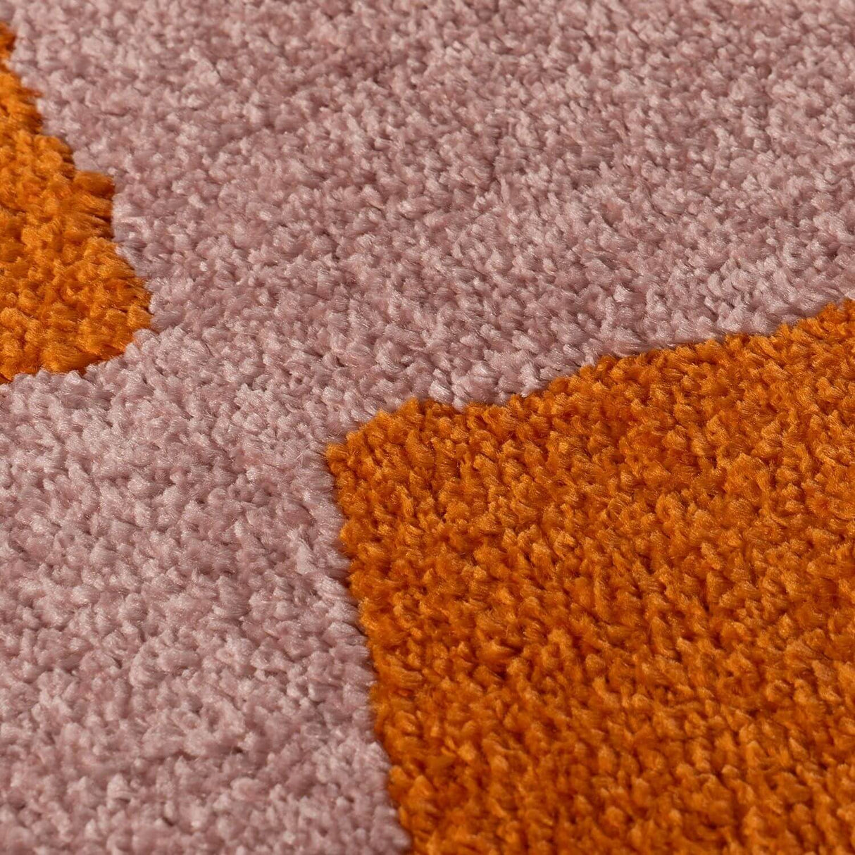 The Rugs Joli Checkered Orange Pink Rug