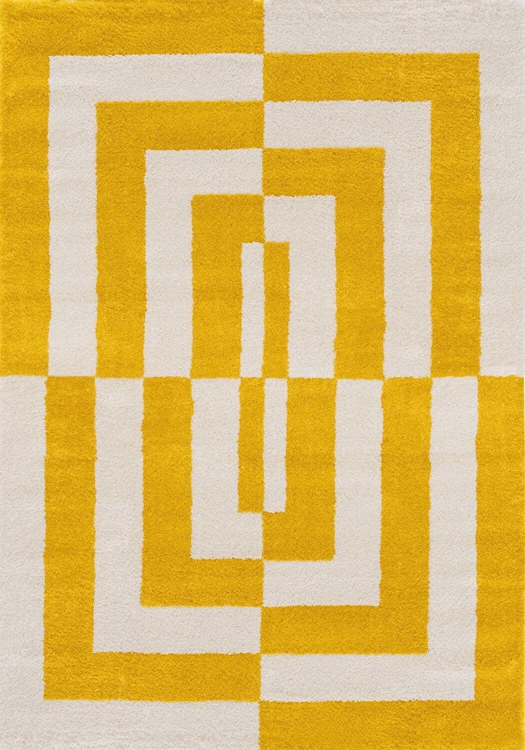 The Rugs Joli Geometric Yellow White Rug