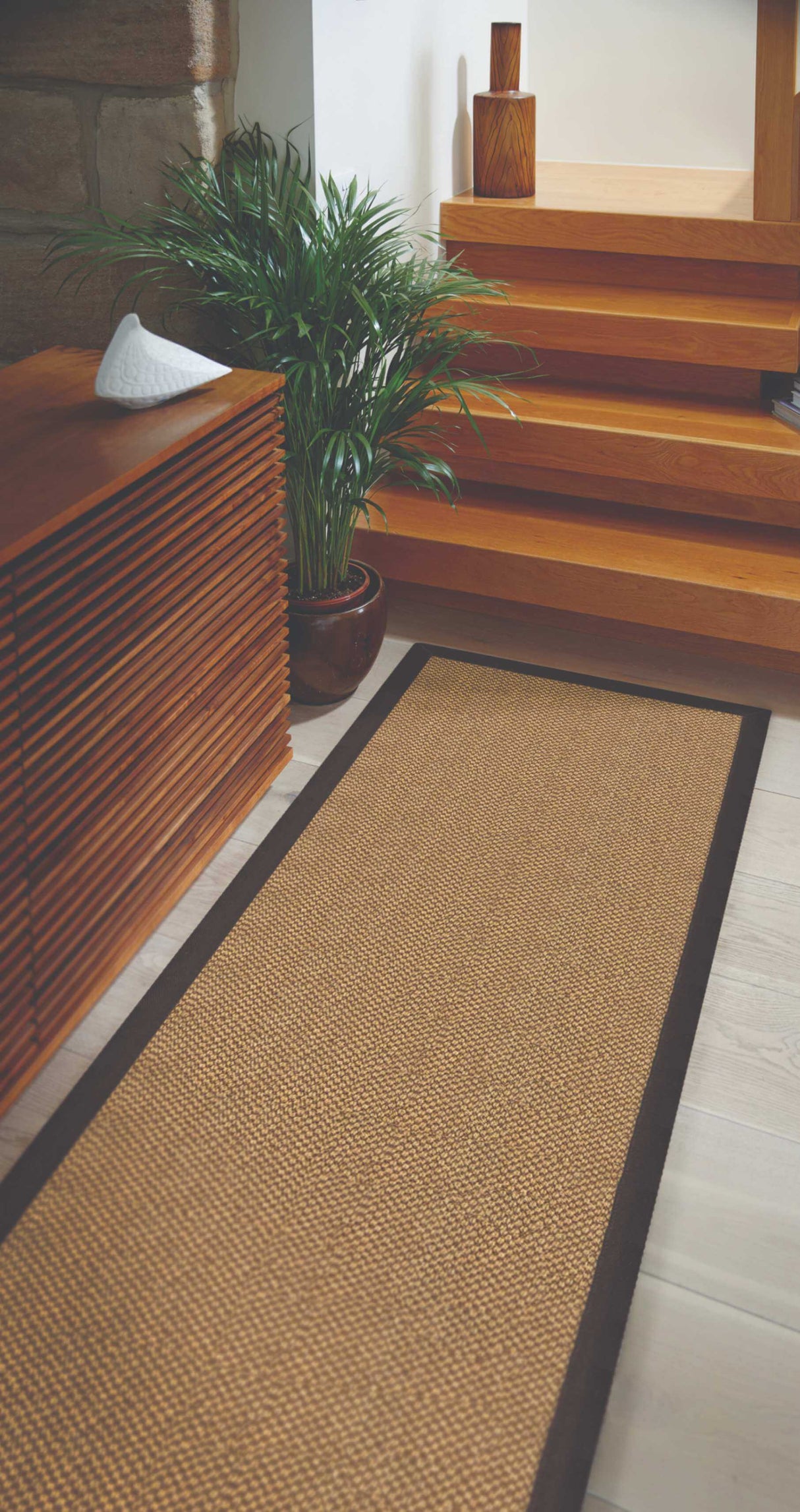 Bordered Natural Non‑Slip Sisal Rug by The Rugs