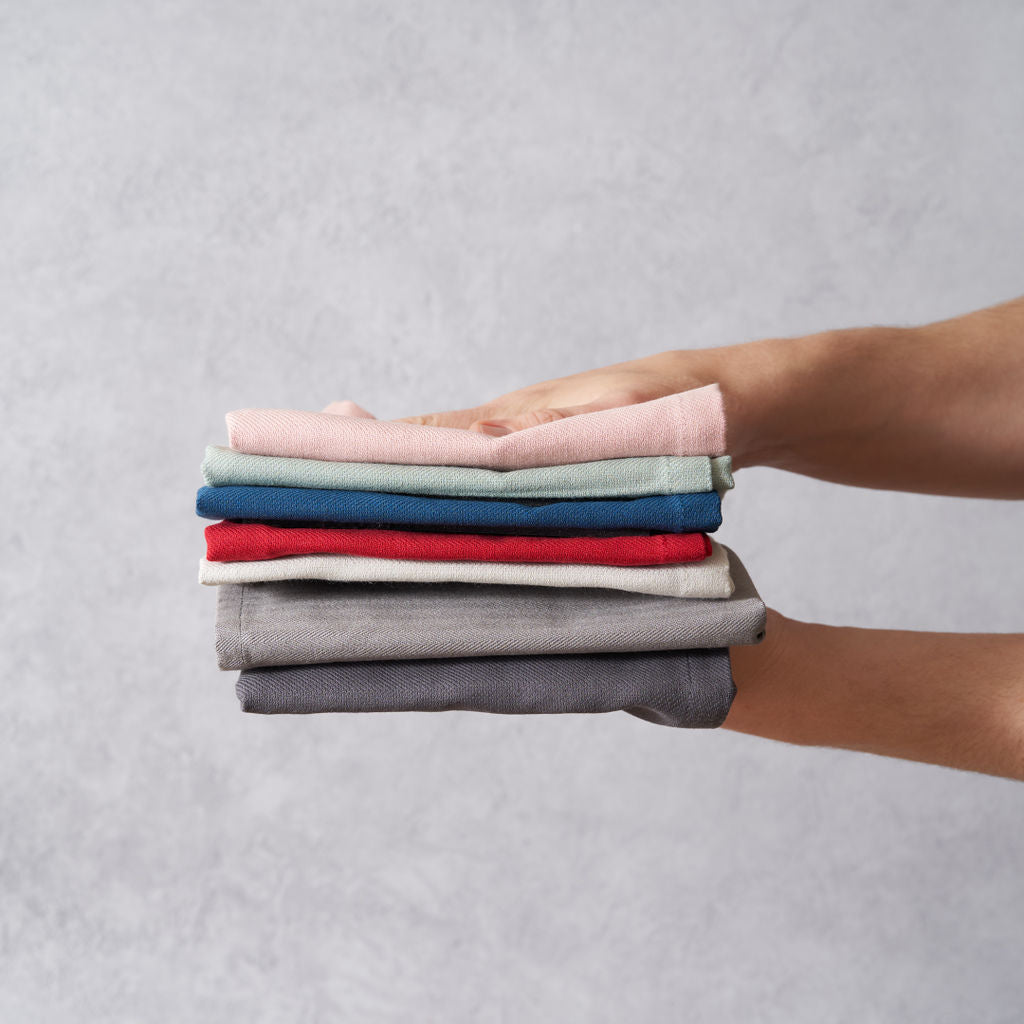 Wild & Stone Organic Cotton Tea Towels - Herringbone Weave - Set of 2
