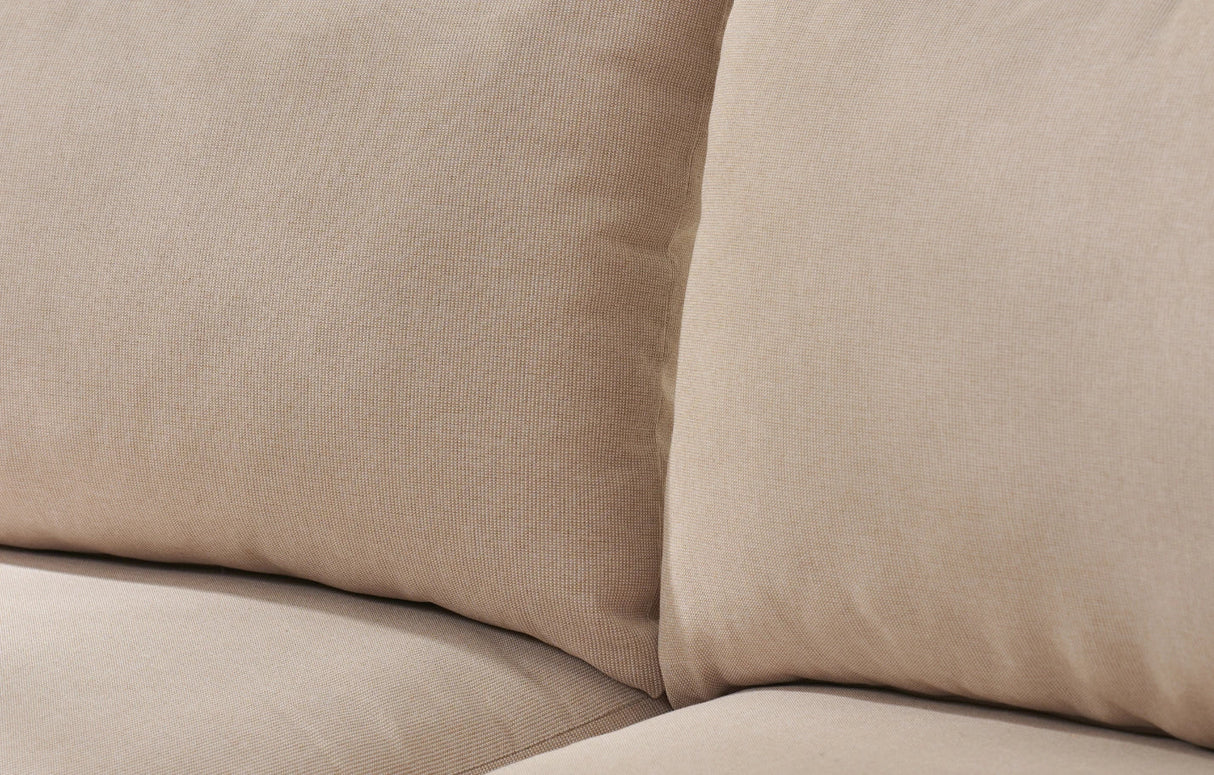 MINT Outdoor Kiki Beige 3 Seater Organic Garden Chaise Sofa