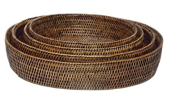 Casa by Josephine Jenno Large Oval Rattan Bowl
