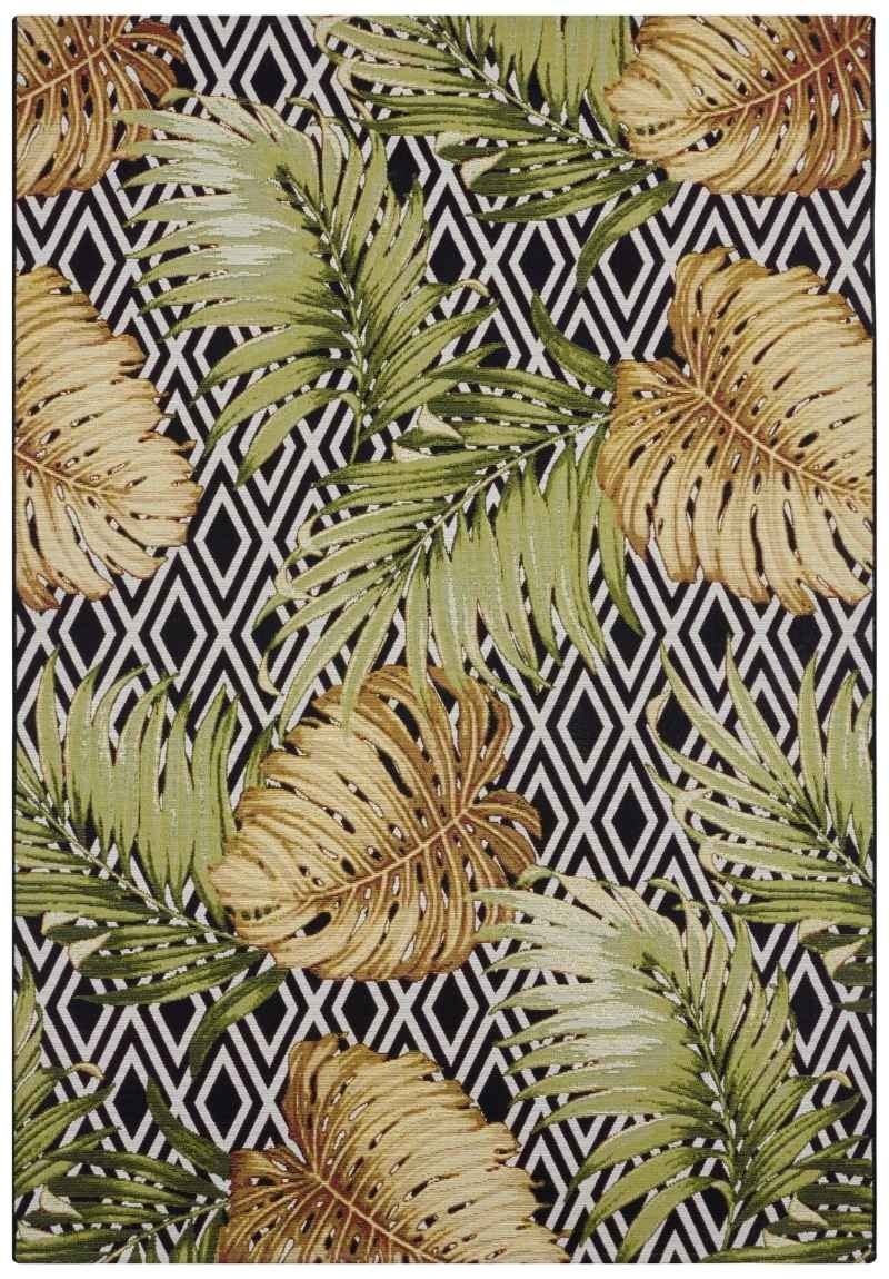 Indoor Outdoor Leaves Weather‑Resistant Patio & Garden Rug