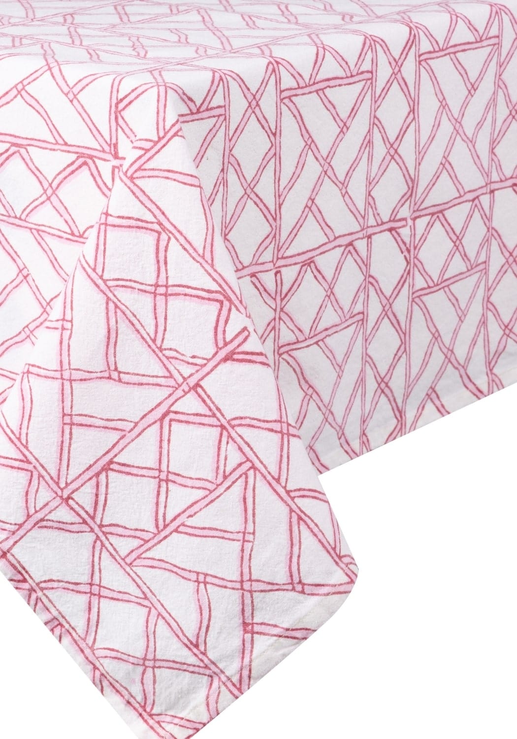 Lily's Pink Bamboo Lattice Tablecloth | Casa by Josephine Jenno