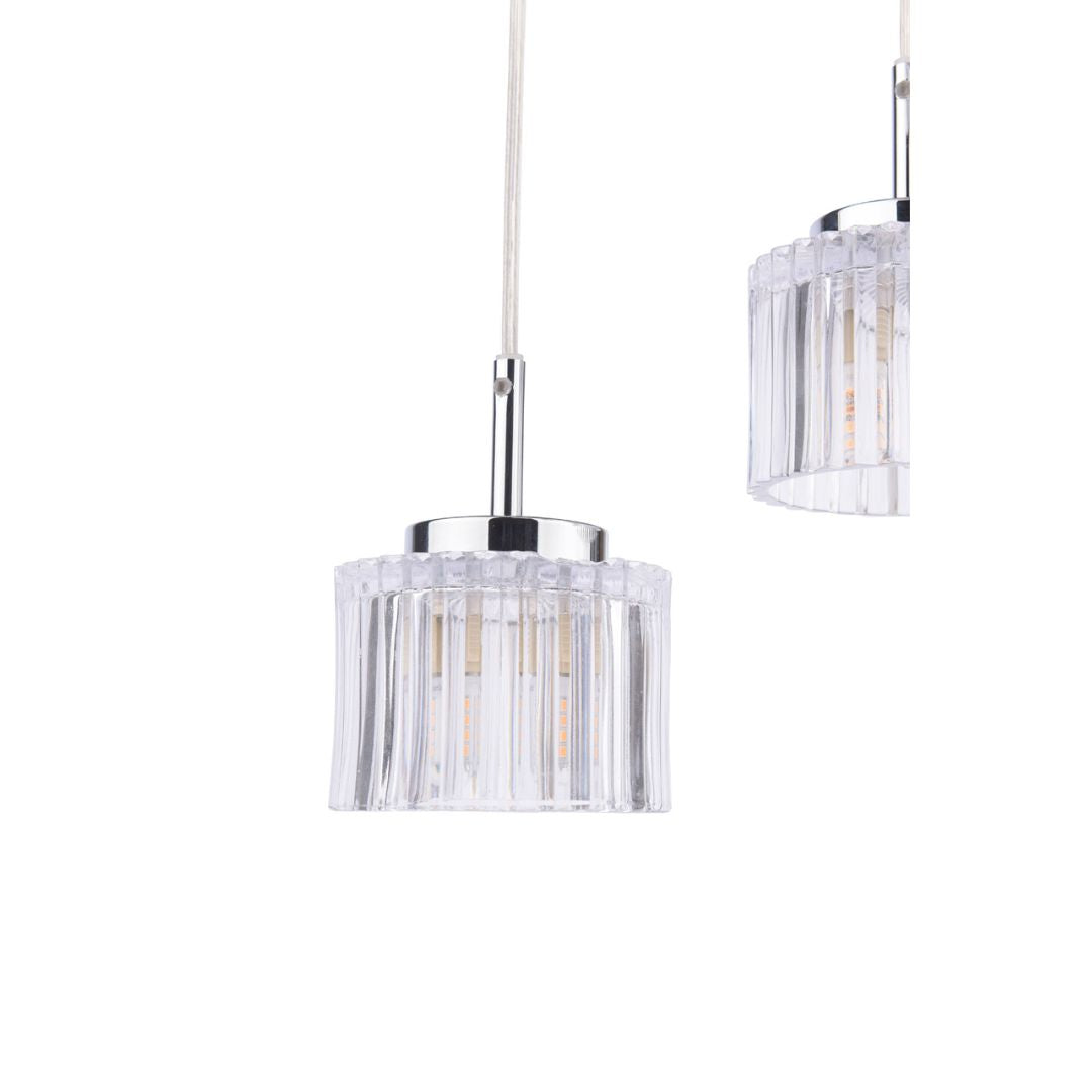 Pagazzi Leonie 3-Light Polished Chrome Semi-Flush Ceiling Light