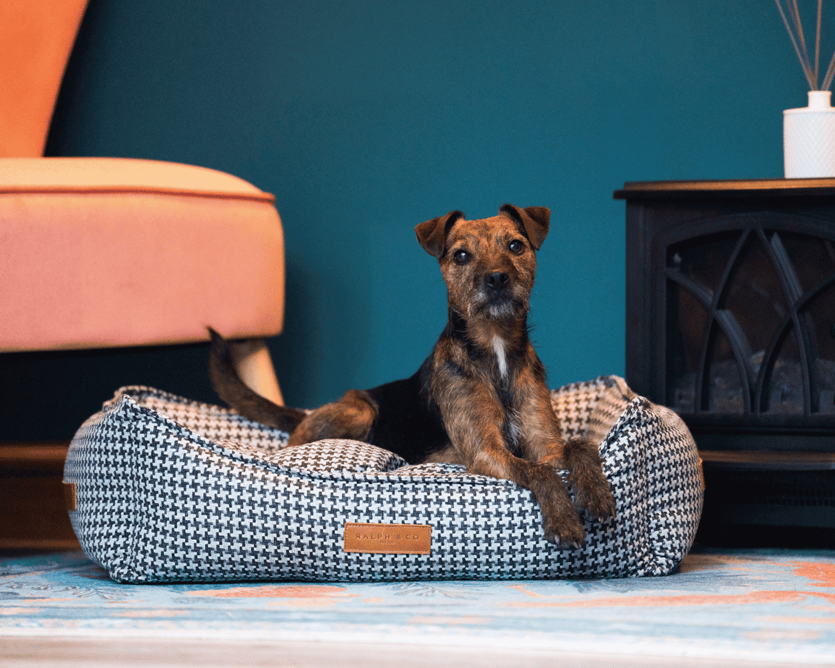 Ralph & Co Kensington Luxury Houndstooth Dog Bed