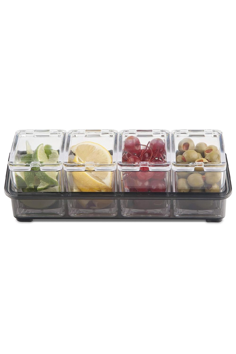 Final Touch 5 Piece Garnish Bar Caddy, Clear