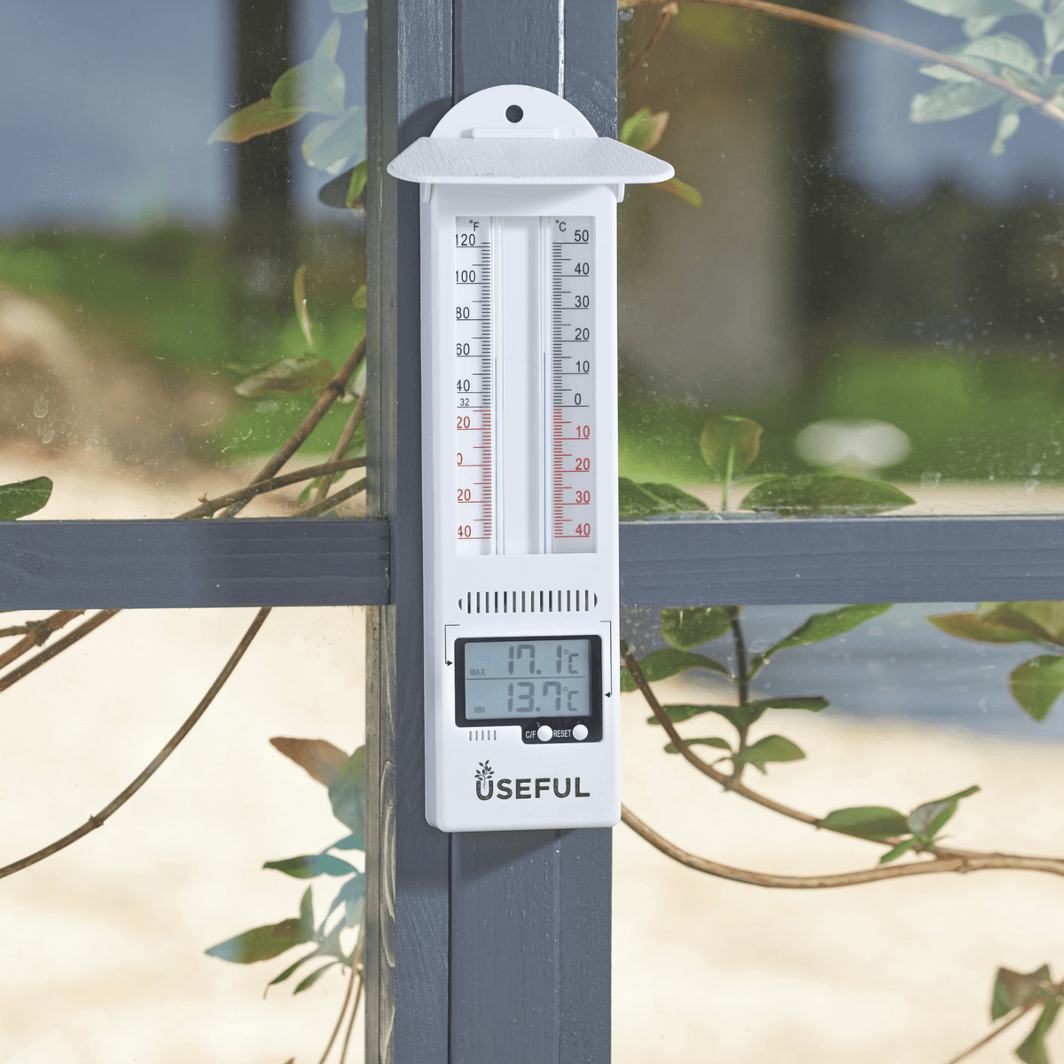 AllotMate Essentials Max Min Thermometer with Analogue Digital Display