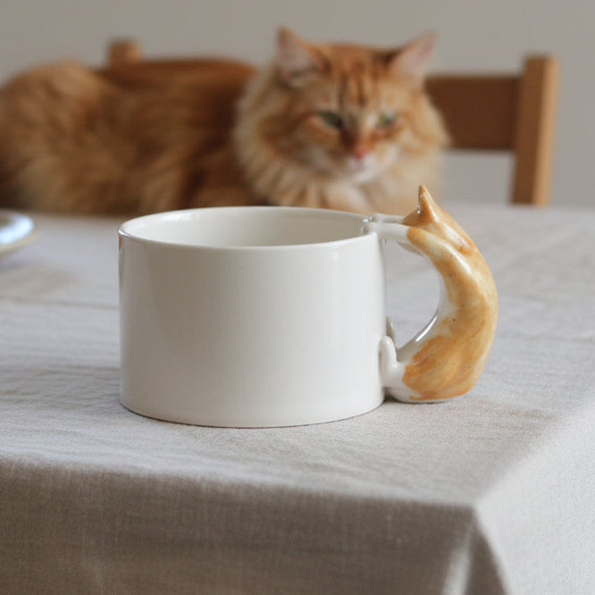 4AM Studio Cat Mug Ginger Cute Ceramic Mug