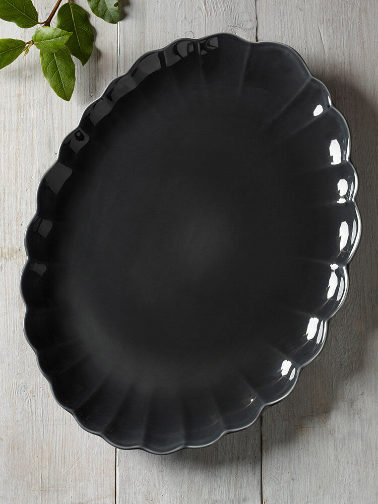 MM Living Grey Scallop Serve Platter