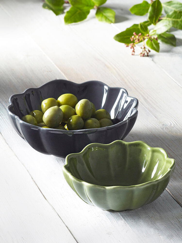 MM Living Green Scallop Small Dip Bowl - 12cm