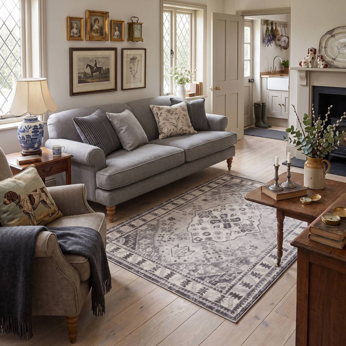 Montana Oriental Grey Rug 3920G by The Rugs