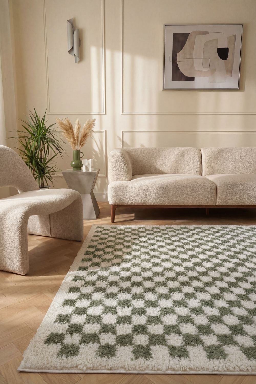 The Rugs Moodi Shaggy Green Lunel Rug