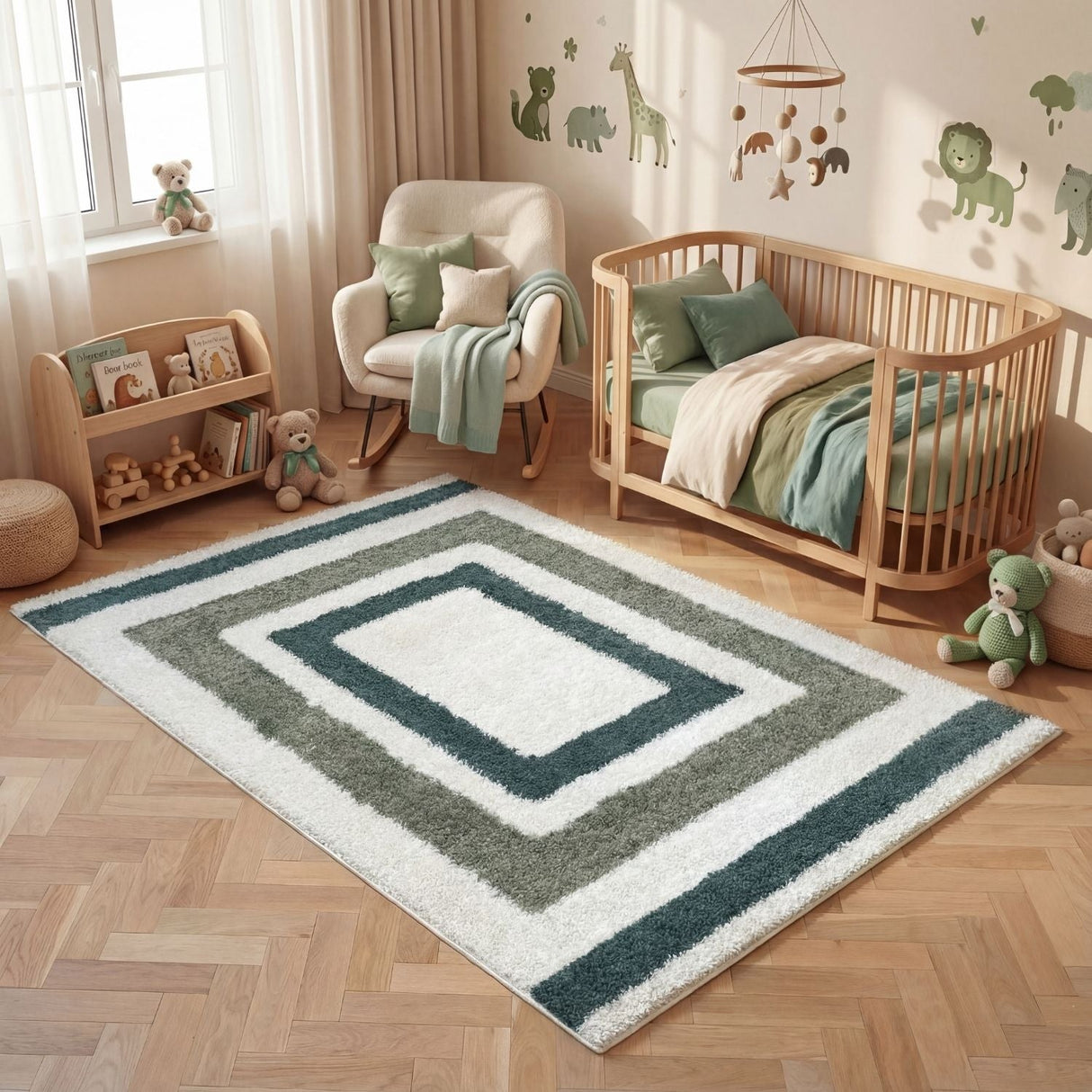The Rugs Moodi Shaggy Green Marina Rug
