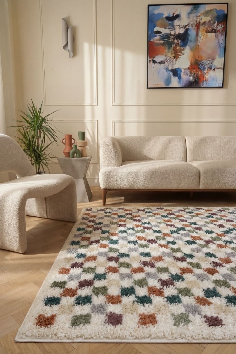 The Rugs Moodi Shaggy Multicolour Pulseway Rug