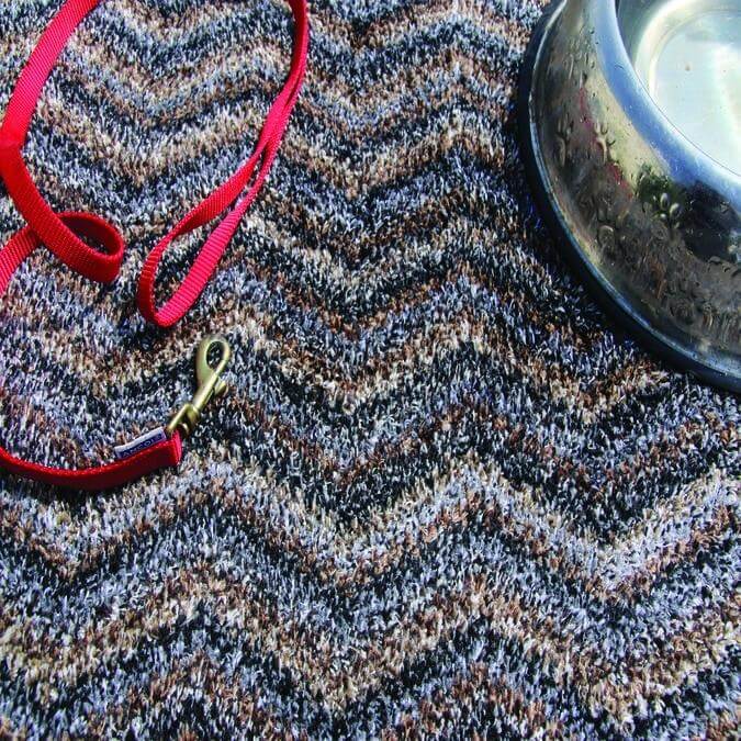 The Rugs Machine‑Washable Chevron Floor Mats