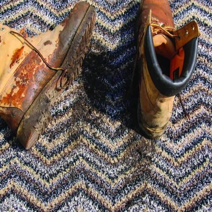 Washable Mat Chevron Design in Multicolour | The Rugs