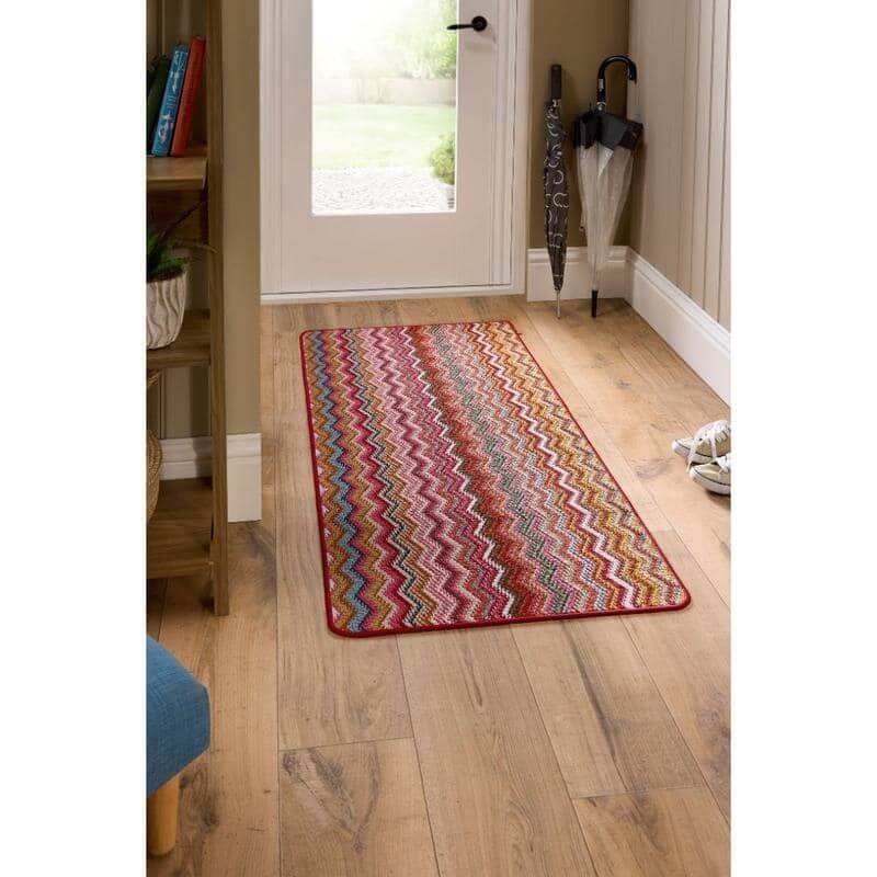 Candy Washable Indoor Mat Chevron Design | The Rugs