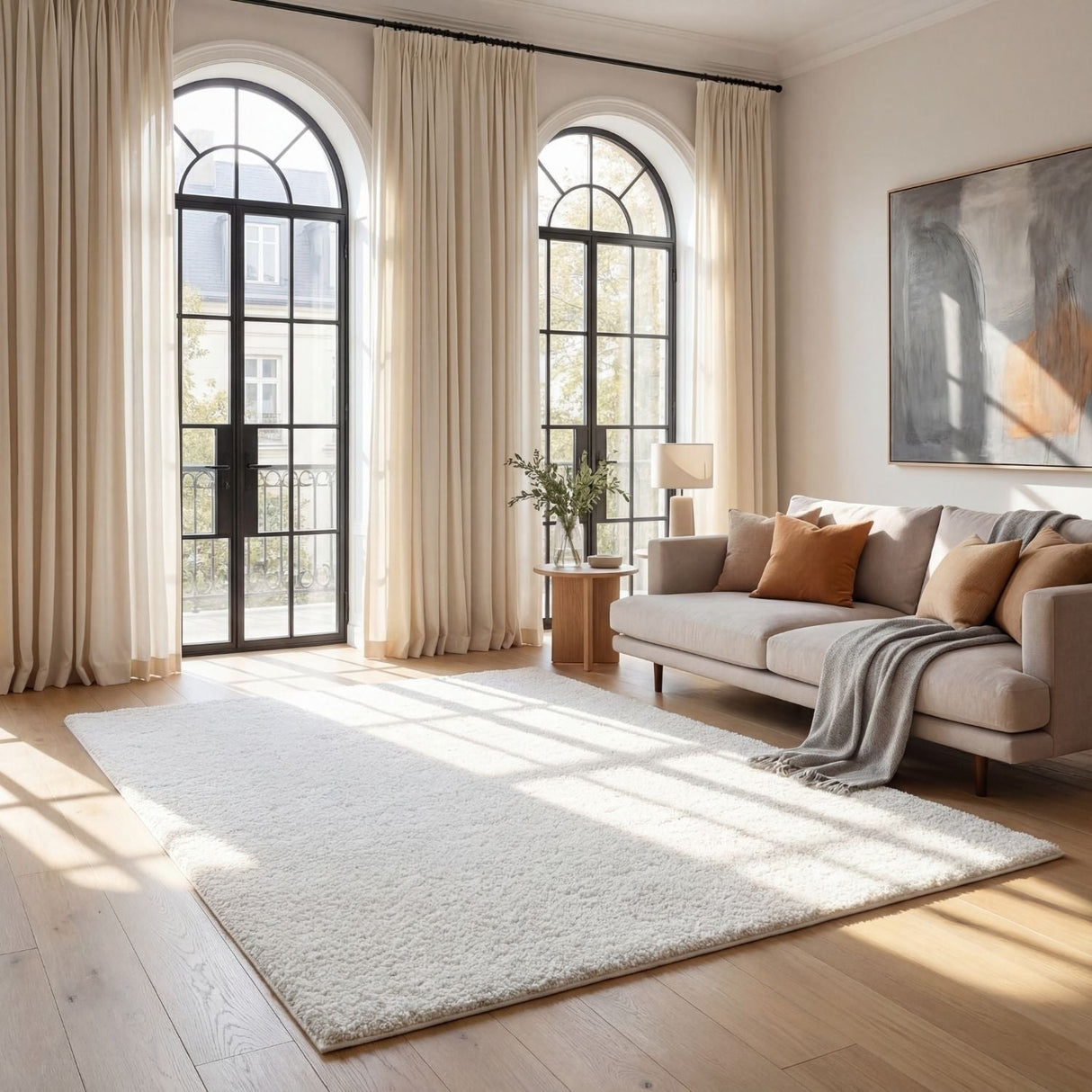 Myshaggy Solid White Rug | The Rugs