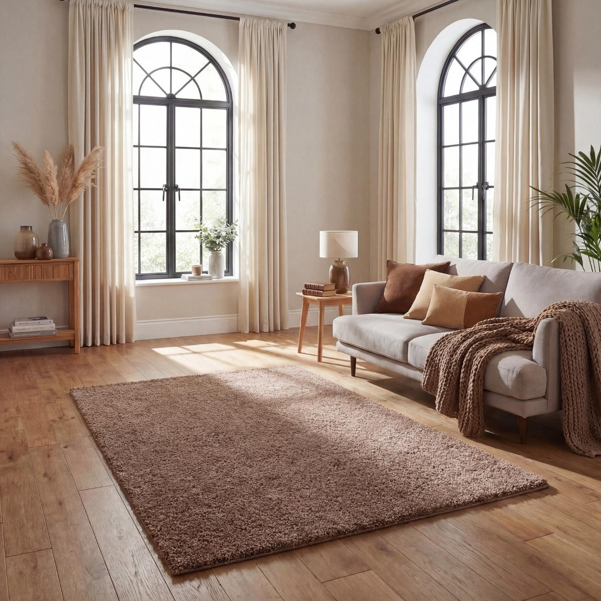The Rugs Myshaggy Solid Beige Rug