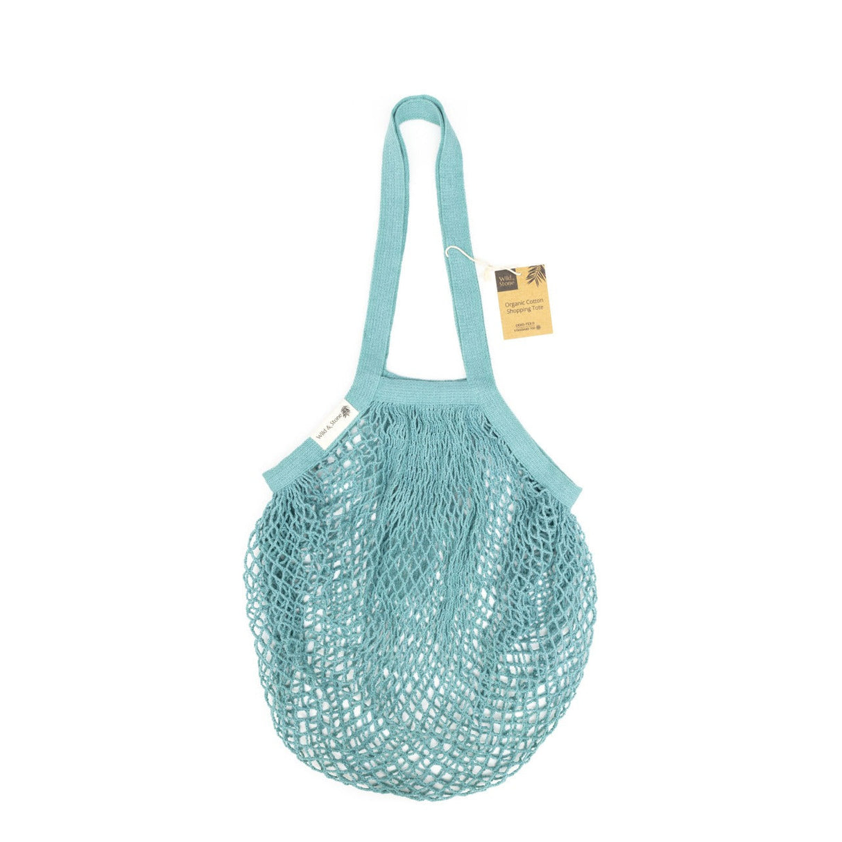 Wild & Stone Organic Cotton Blue Crochet Tote Bag