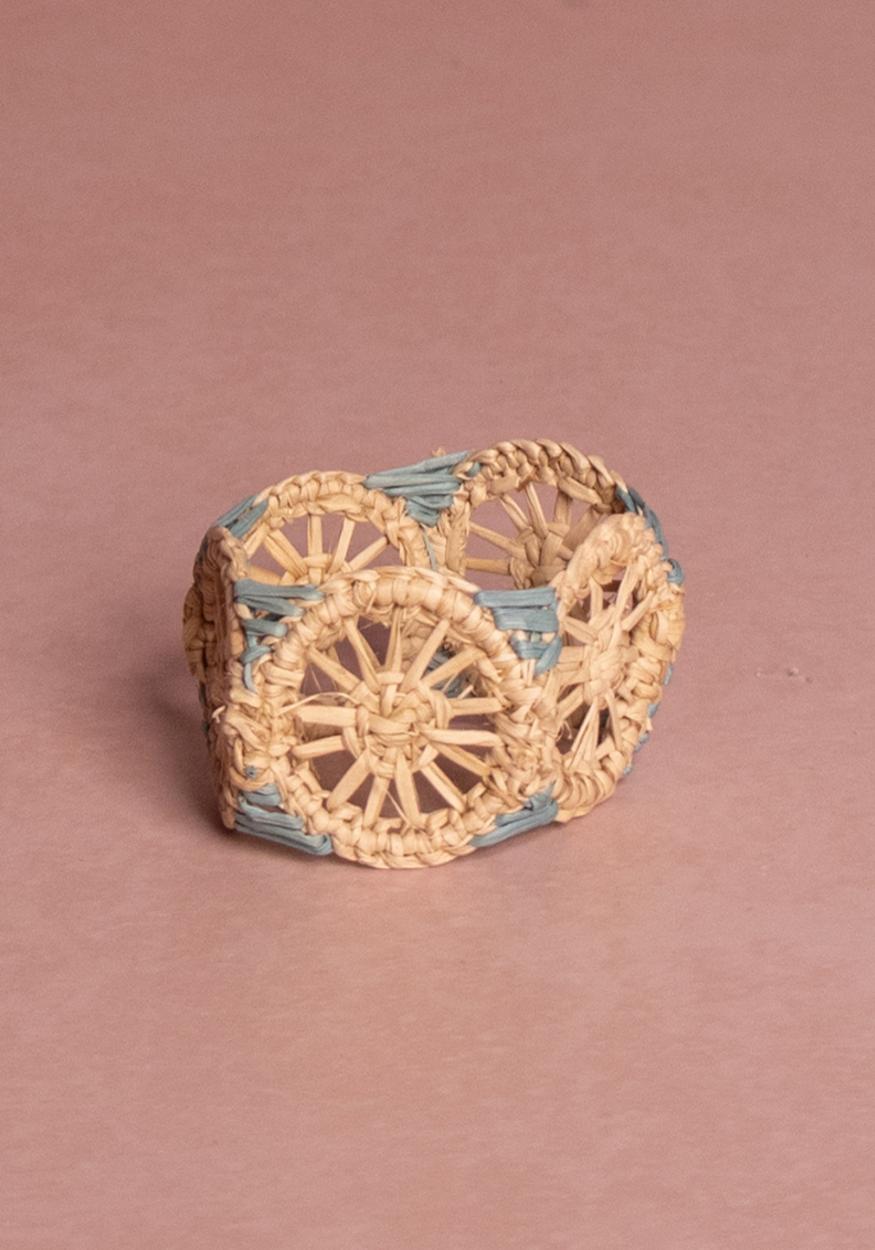 Casa by Josephine Jenno Atlantico Iraca Woven Napkin Ring - Blue
