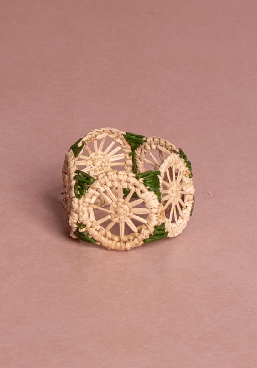 Casa by Josephine Jenno Atlantico Iraca Woven Napkin Ring - Green