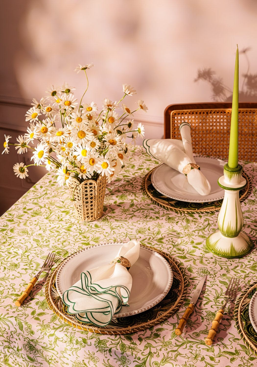 Casa by Josephine Jenno Atlantico Iraca Woven Napkin Ring - Green