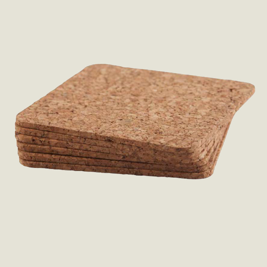 Portuguese Treasures Natural Square Cork Coasters
