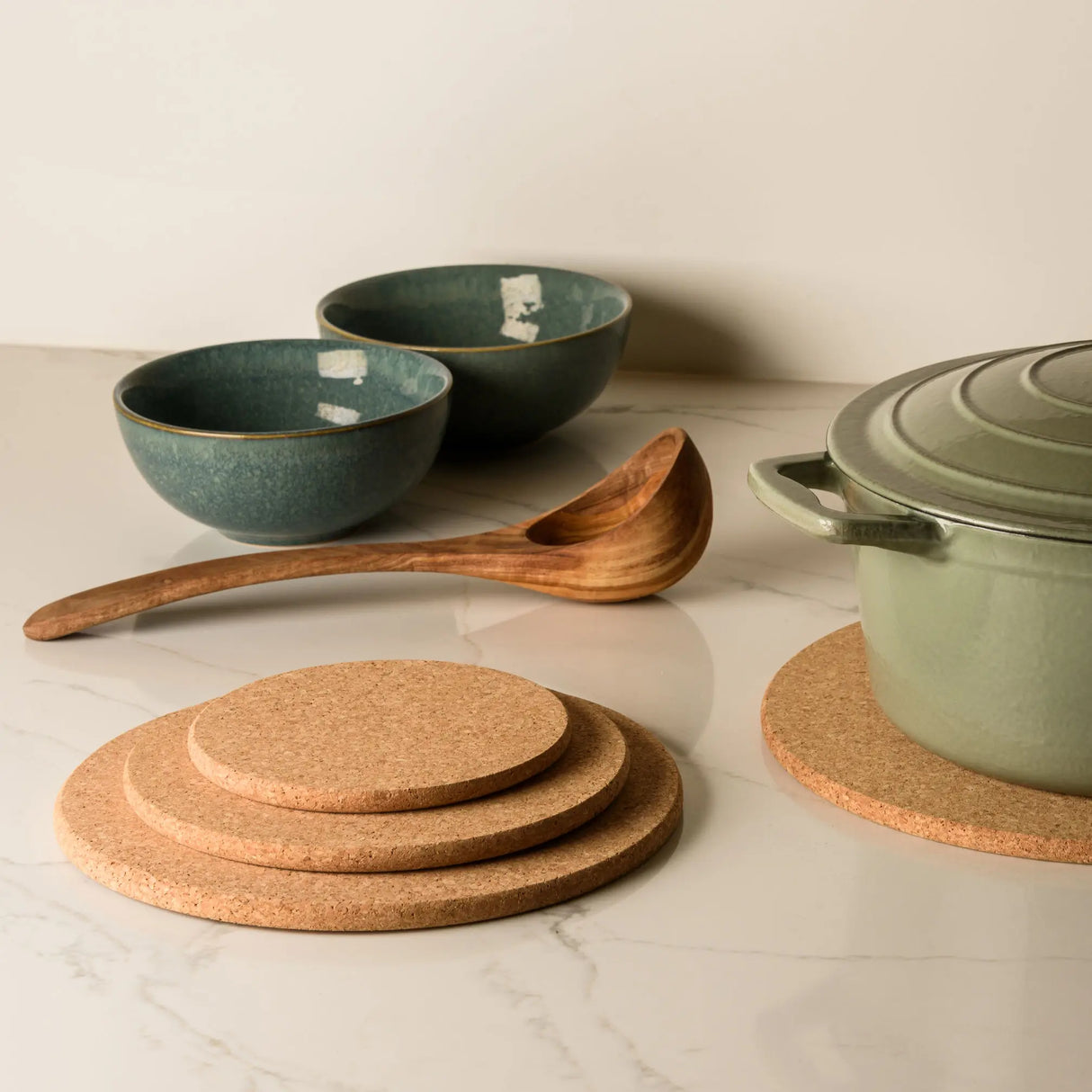 Portuguese Treasures Natural Cork Hot Pot Stand, Round Oval Square Rectangular