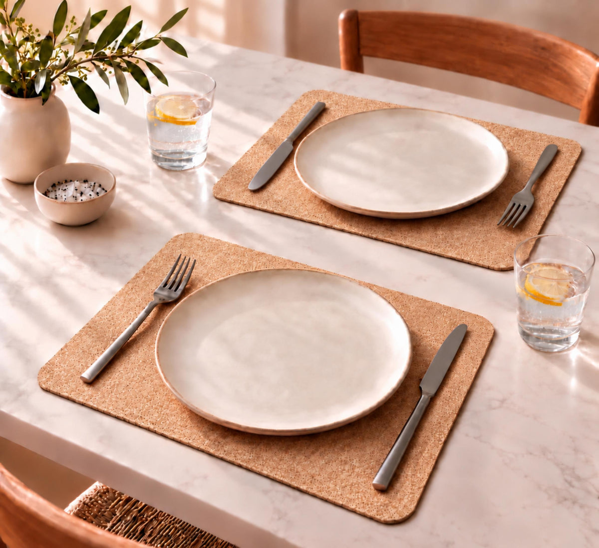 Portuguese Treasures Natural Rectangular Cork Placemats