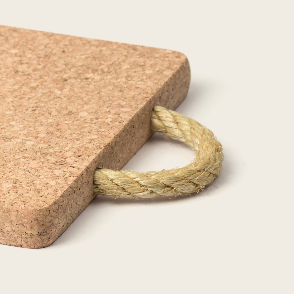 Portuguese Treasures Square Natural Cork Trivet with Rope Handle