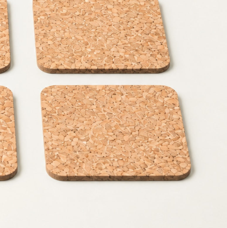 Portuguese Treasures Natural Square Cork Coasters