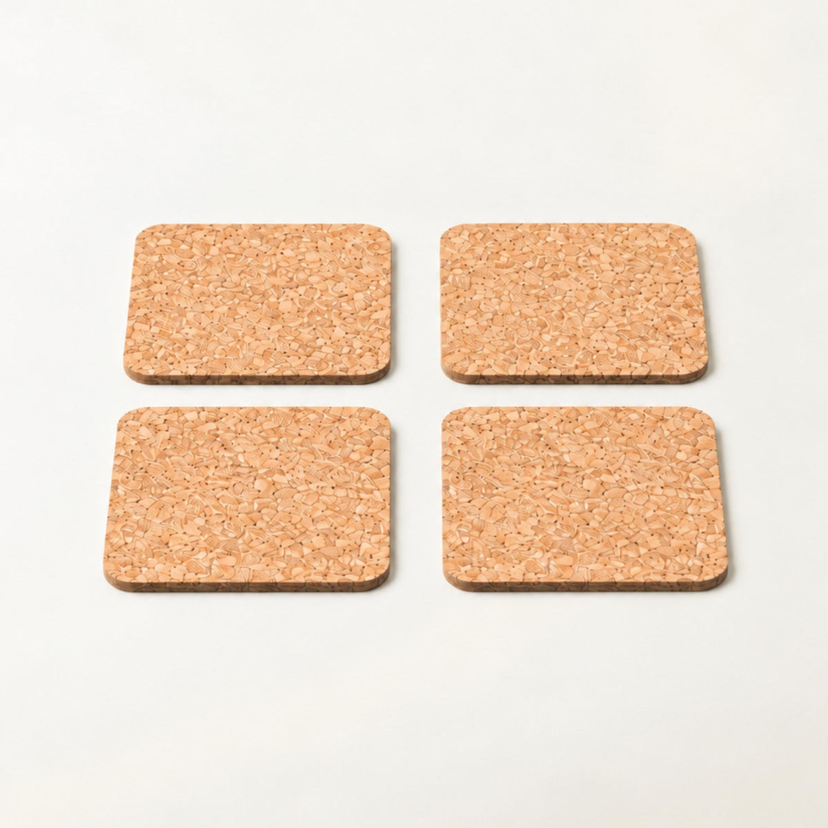 Portuguese Treasures Natural Square Cork Coasters