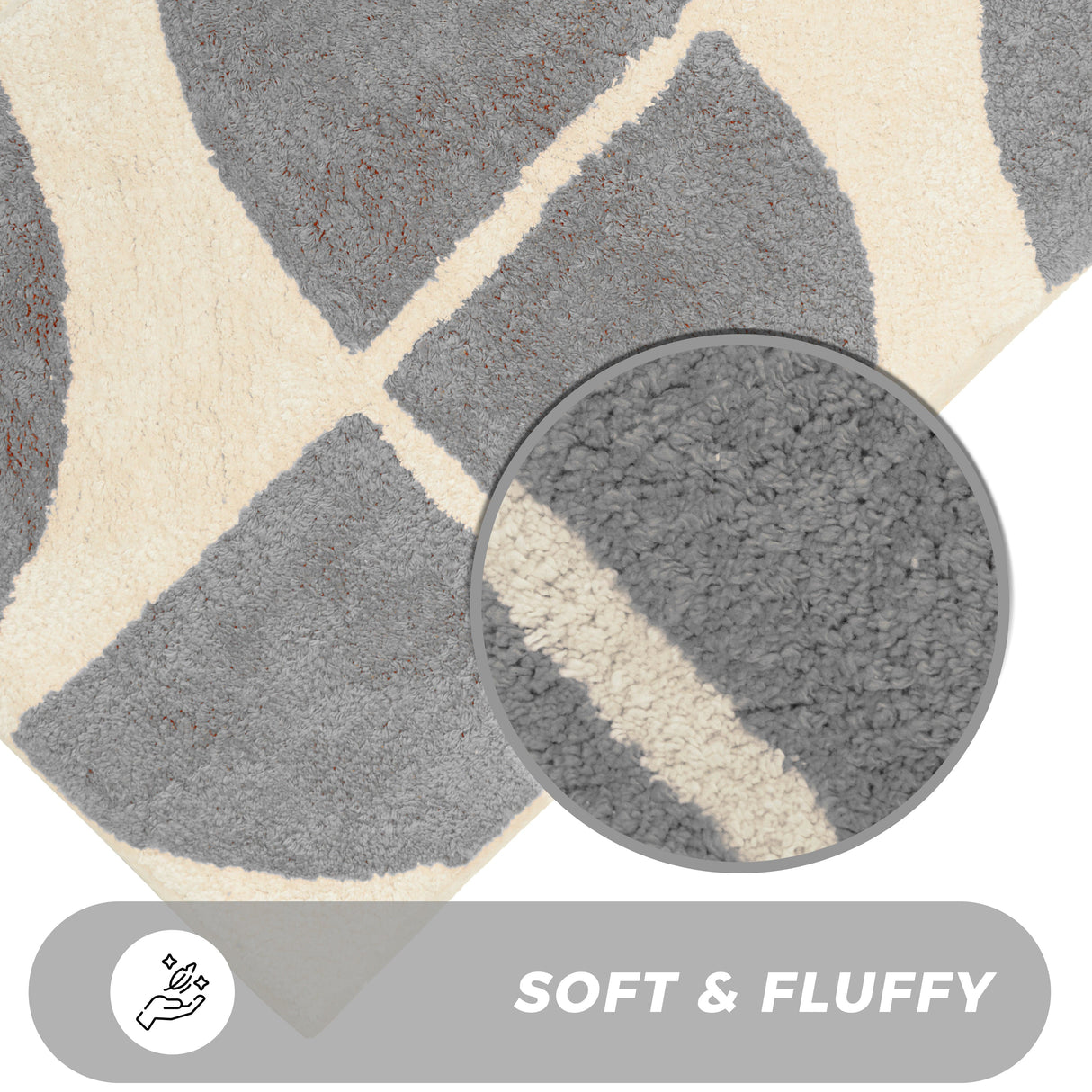 Stockholm Bath Mat Cotton Floor Rug by OLIVIA ROCCO