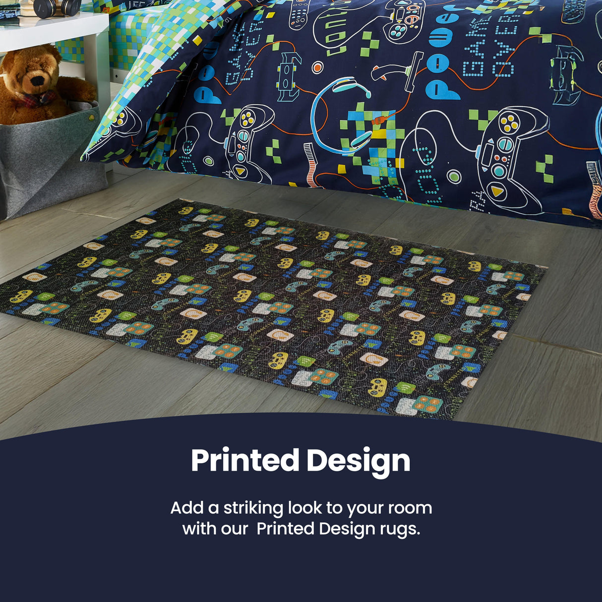 Gamer Printed Floor Rug by OLIVIA ROCCO - 60 x 90cm