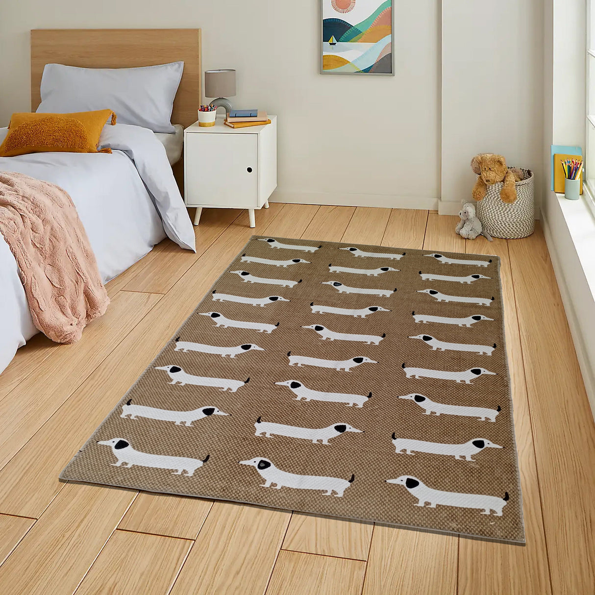 OLIVIA ROCCO Animal Printed Rug Sausage Dog Floor Rug - 60 x 90cm
