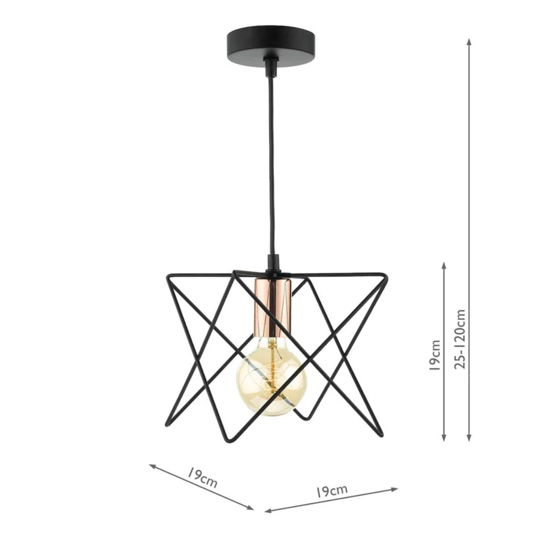 Pagazzi Olson 1 Light Black Ceiling Light
