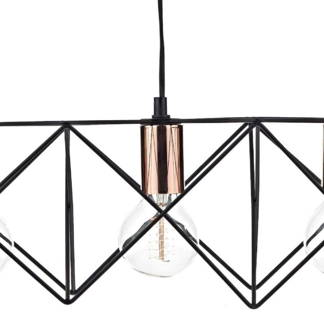 Pagazzi Olson 3 Light Black Ceiling Light