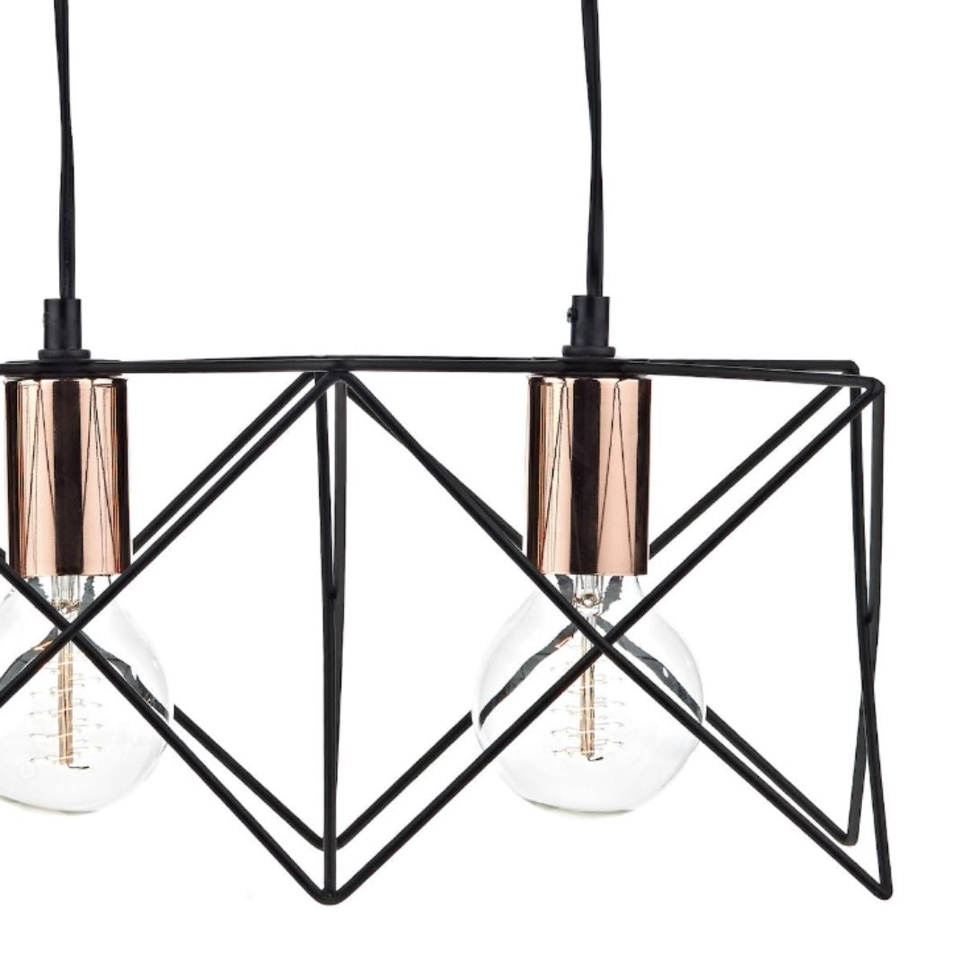 Pagazzi Olson 3 Light Black Ceiling Light