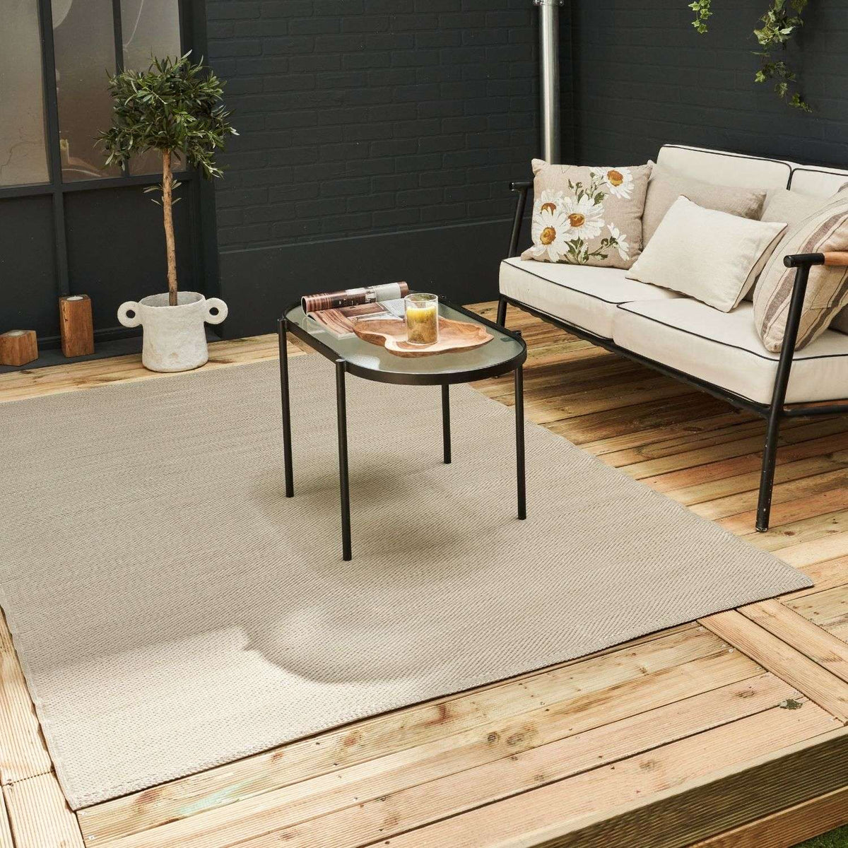 Urban Outdoor Rug Beige 1000 | Waterproof Patio by The Rugs