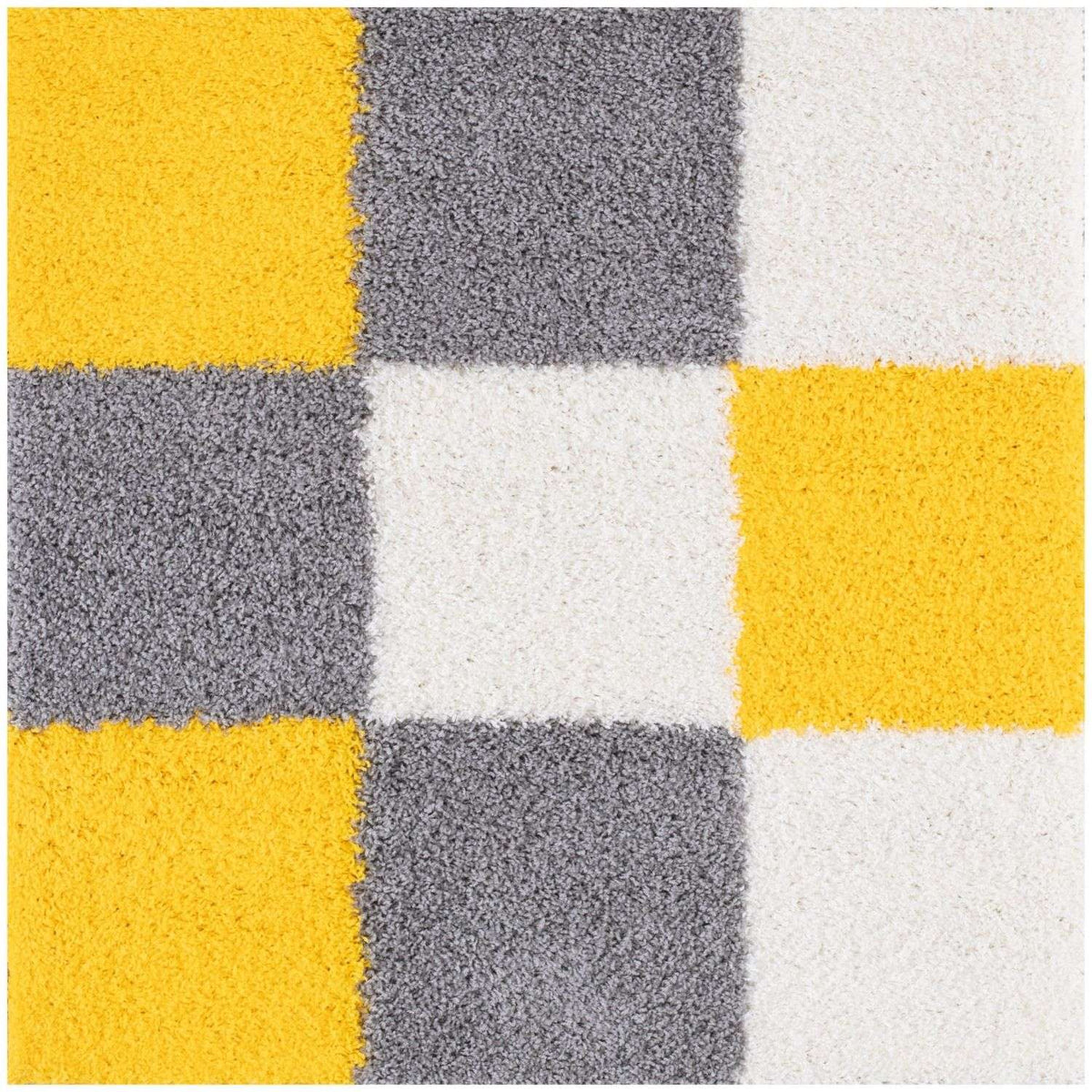 Myshaggy Geometric Yellow Rug by The Rugs